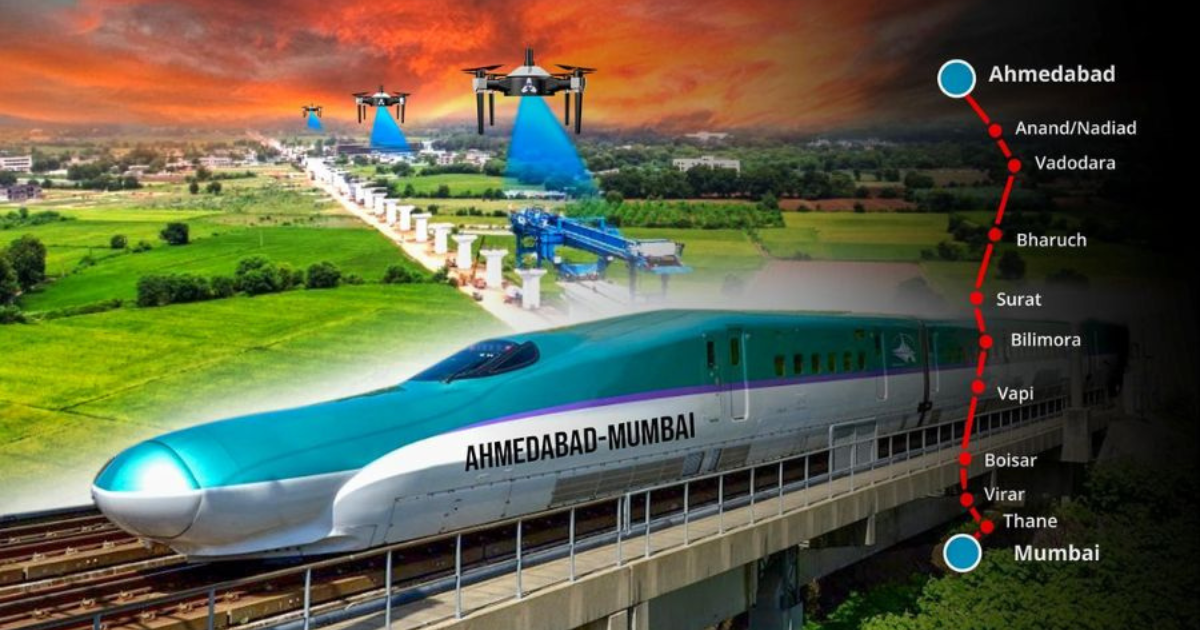 Leading Drone Company IG Drones bags contract for Mumbai-Ahmedabad Bullet Train Project Monitoring